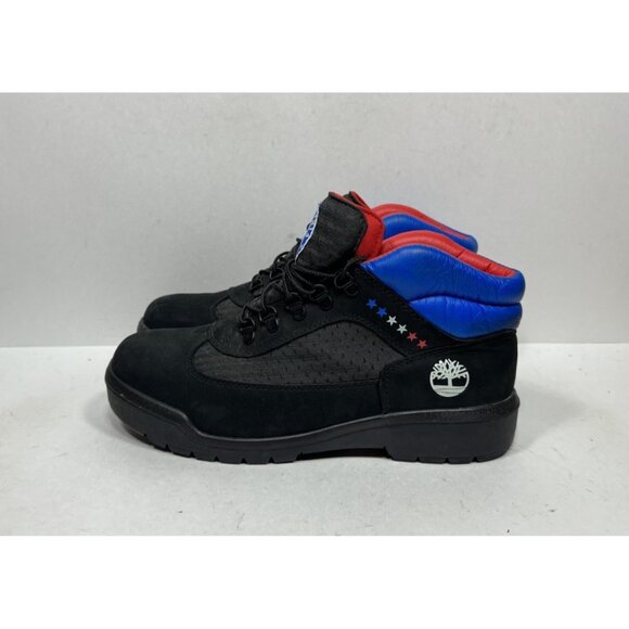 Timberland NBA x Field Boot Philadelphia 76ers Men’s Size 9.5 Black Nubuck - Picture 3 of 8
